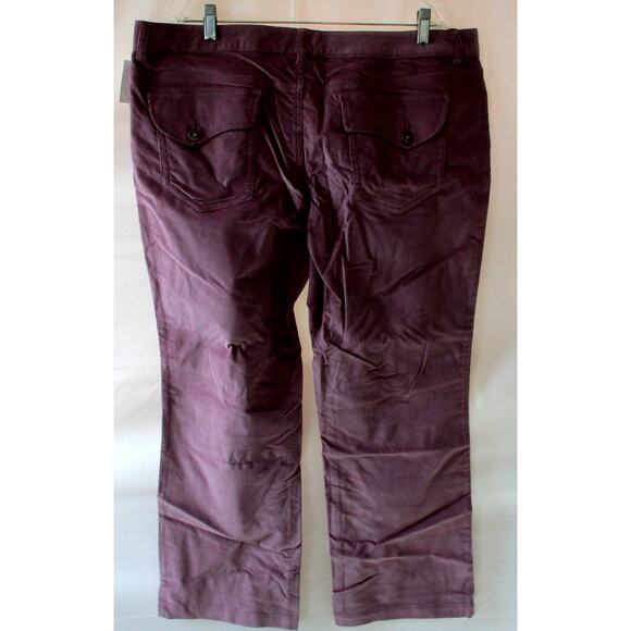 Liz Claiborne Women's Mid Rise Bootcut Stretch Mauve Corduroy Pants NWT Size 18 - Picture 4 of 10